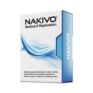 NAKIVO NAKIVO Backup Replication Pro Essentials for VMware, Hyper-V, and Nutanix Academic. Minimum of 2 and Maximum of 6 Sockets per Organization. Includes 1 Year of Standard Support. (New License per Socket)