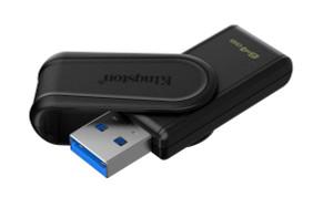 DTXS/64GB, 64GB USB 3.2 Gen 1 DataTraveler Exodia S (Black/Black)