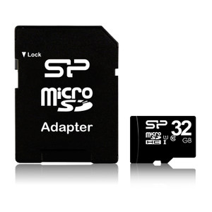 SP032GBSTH010V10SP, 32GB microSDHC Class 10 R/W up to 40/10 MB/s, w/ adapter