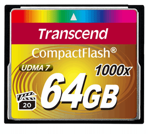 TS64GCF1000, 64GB CF Card (1000X, TYPE I )