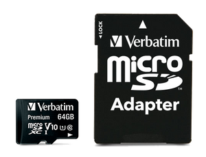 44084, 64GB MICRO SDXC PREMIUM UHS-1 CLASS 10 INC ADAPTER