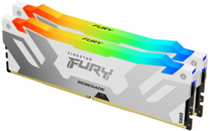 KF576C38RWAK2-32, 32GB 7600MT/s DDR5 CL38 DIMM (Kit of 2) FURY Renegade RGB White XMP