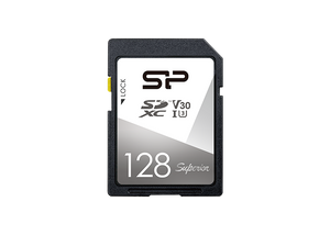 SP128GBSDXCV3V10, 128GB SDXC Superior V30 UHS-1 R/W up to 100/80 MB/s, UHS-1 (U1), 4K Ready