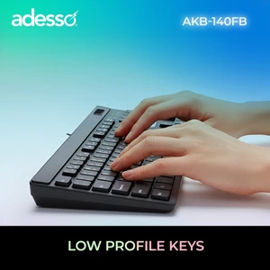AKB-140FB- Desktop Quiet switch Keyboard with Fingerprint Reader