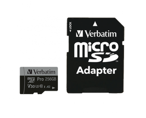 47045, 256GB MICRO SDXC CARD PRO UHS-3 CLASS 10 INCL ADAPTER