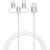 32394, Essentials Sync Charge Cable 3-in-1 USB-A to Micro-B/USB-C/Lightning 18W 100cm - White