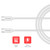 32409, Essentials Sync Charge Cable USB-C to USB-C 100W 3m - White
