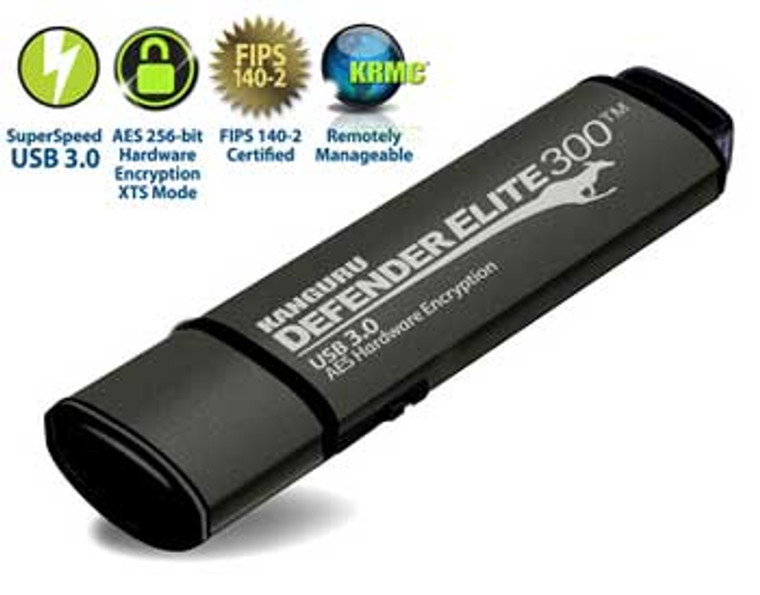 16GB Defender Elite300 Encrypted USB 30 Flash Drive FIPS 1402 Level 2