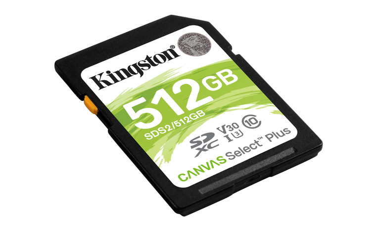 SDS2/512GB, 512GB SDXC Canvas Select Plus 100R C10 UHS-I U3 V30