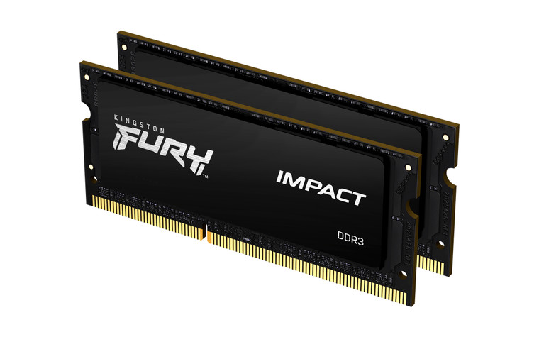 KF318LS11IBK2/16, 16GB 1866MT/s DDR3L CL11 SODIMM (Kit of 2) 1.35V FURY Impact