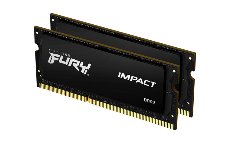KF318LS11IBK2/8, 8GB 1866MT/s DDR3L CL11 SODIMM (Kit of 2) 1.35V FURY Impact