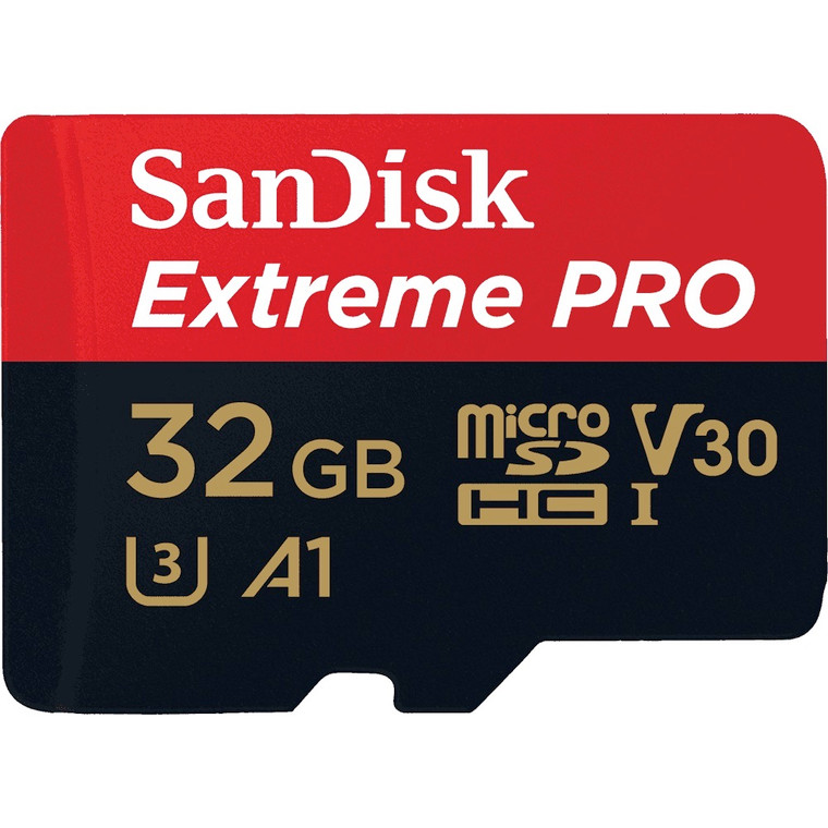 32GB MicroSDHC Sandisk Extreme Pro R100/W90 C10 U3 V30 A1 SDSQXCG-032G-GN6MA