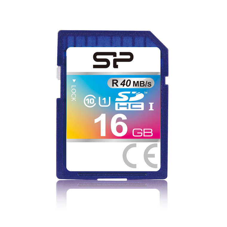 SP016GBSDH010V10, 16GB SDHC Class 10 R/W up to 40/10 MB/s