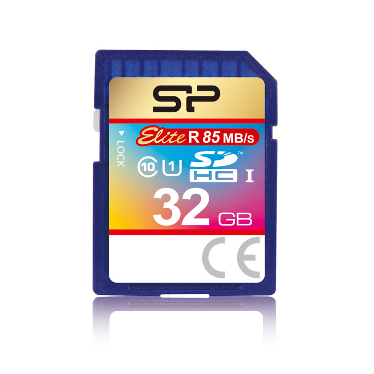 SP032GBSDHAU1V10, 32GB SDHC Elite Class 10 UHS-1 (U1) R/W up to 85/10 MB/s