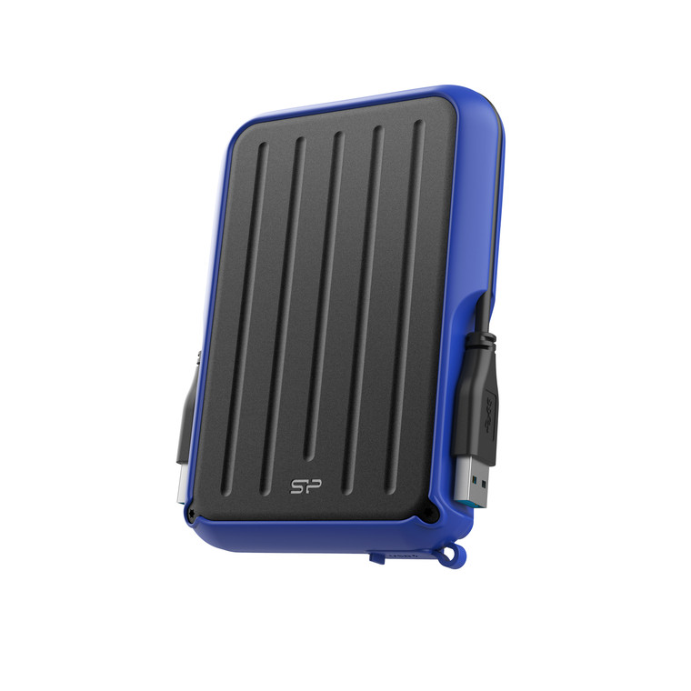 SP010TBPHD66SS3B, 1TB Silicon Power Armor A66 - Portable HD - Blue - Shockproof MIL-STD 810F 516.5 Procedure IV, Water-resistant