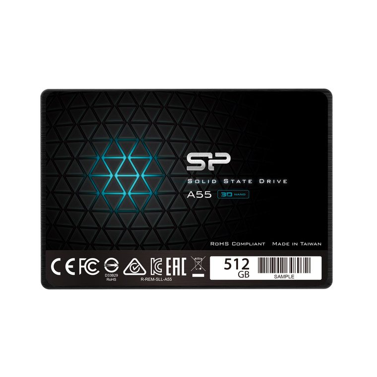 SP512GBSS3A55S25, 512GB Silicon Power Ace A55 2, 5inch SSD - SATAIII, 3D NAND, 7mm - Max 560/530 Mb/s