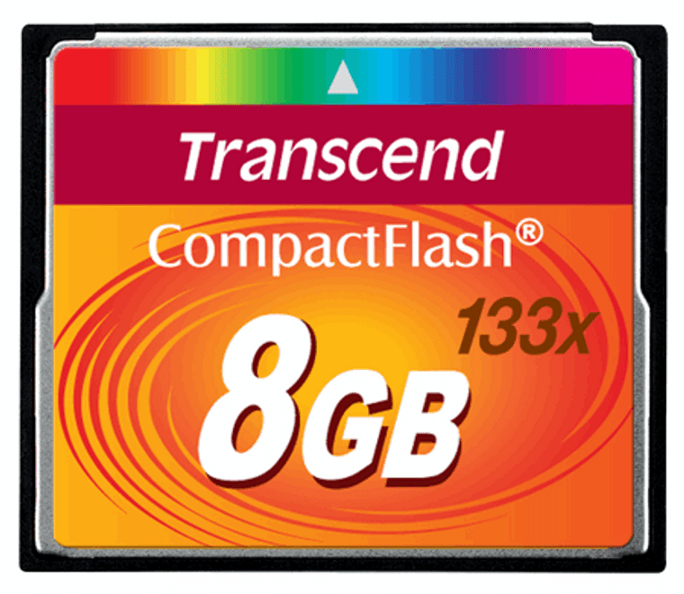 TS8GCF133, 8GB CF CARD (133X, TYPE I )