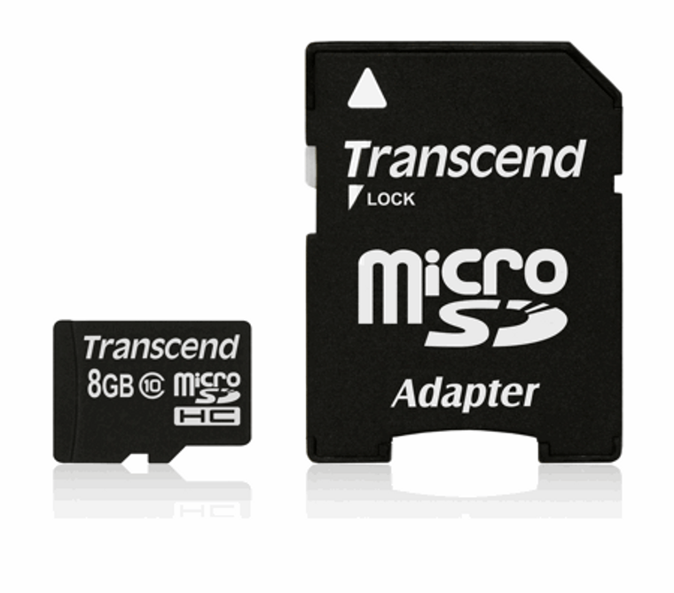 TS8GUSDHC10, 8GB microSDHC Class10 w/ adapter