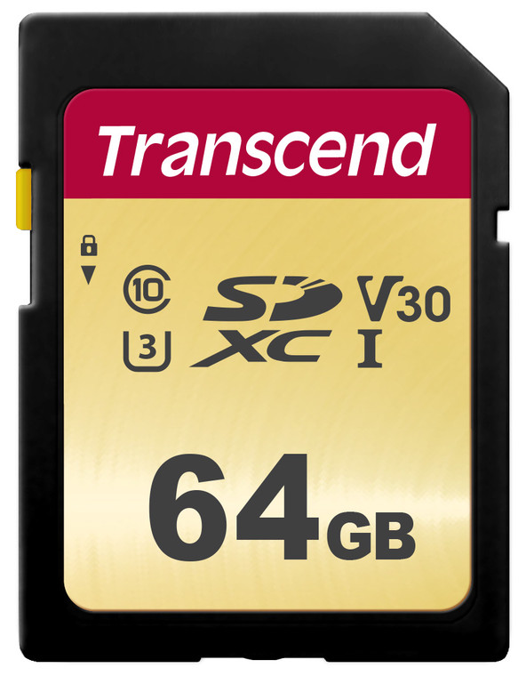 TS64GSDC500S, 64GB UHS-I U3 SD card, MLC