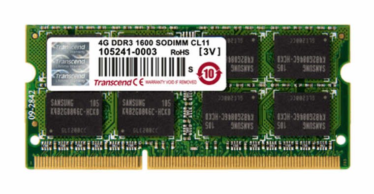 TS512MSK64V6N, 4GB DDR3 1600 SO-DIMM 2Rx8