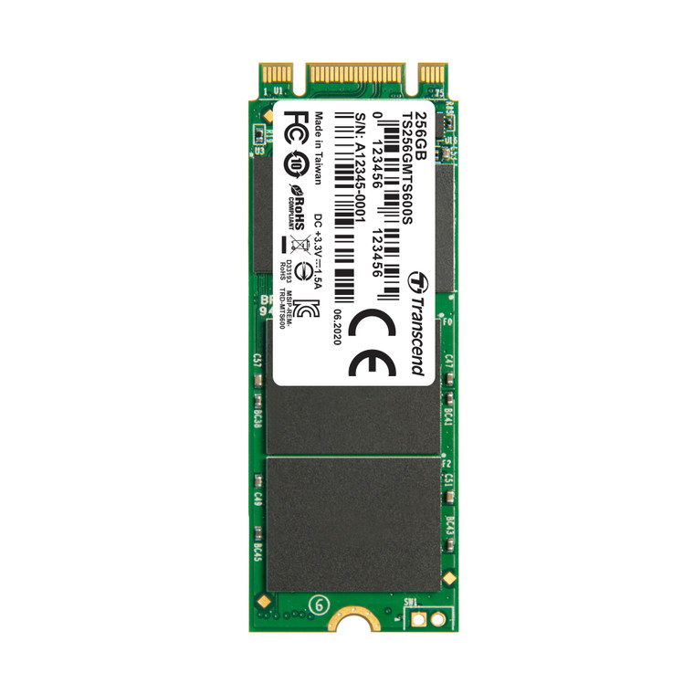 TS256GMTS600S, 256GB, M.2 2260 SSD, SATA3 B+M Key, MLC