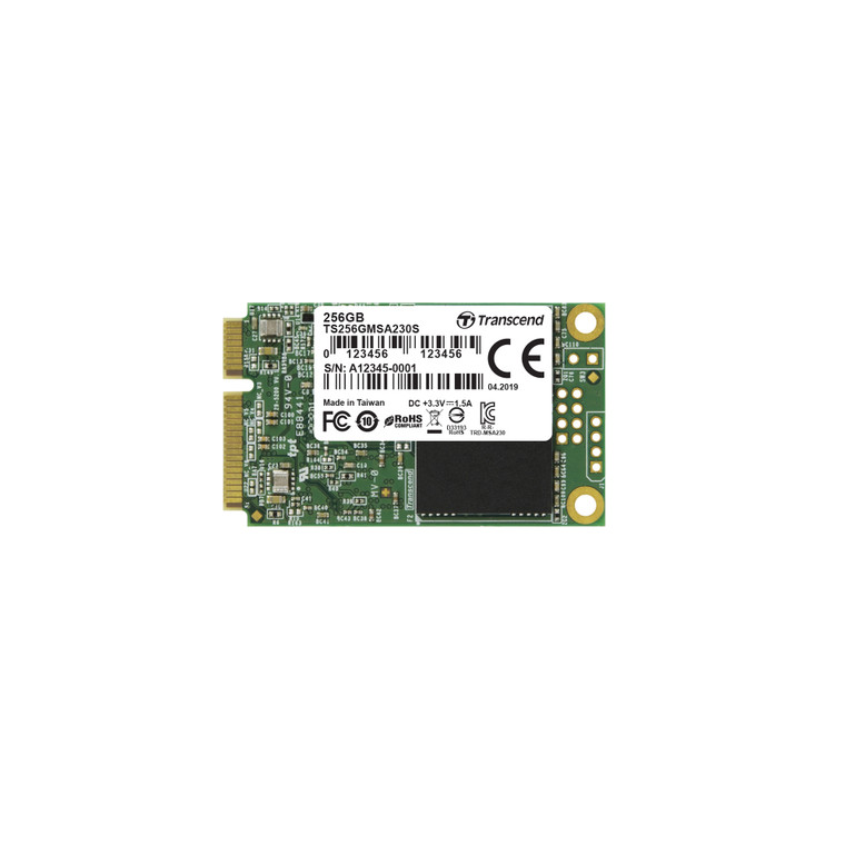 TS256GMSA230S, 256GB, mSATA SSD, SATA3, 3D TLC