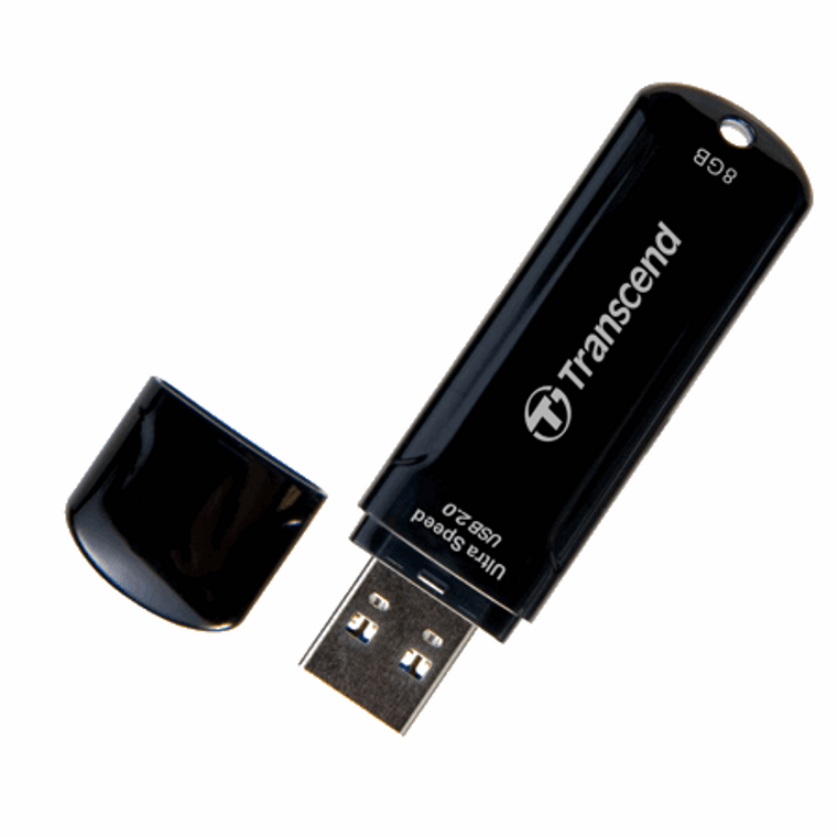 TS8GJF600, 8GB, USB2.0, Pen Drive, MLC, Black