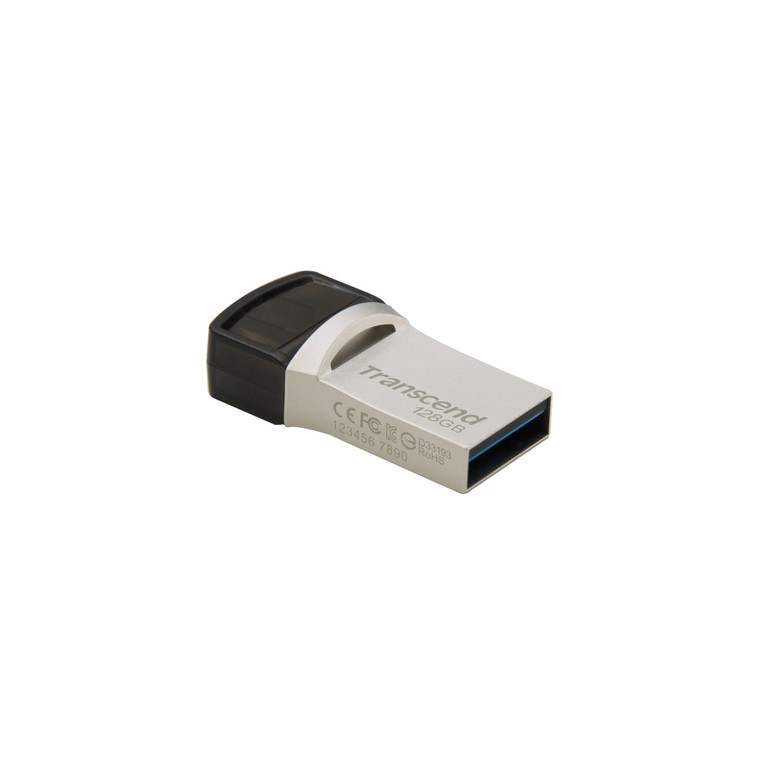 TS128GJF890S, 128GB, USB3.1, Pen Drive, OTG, Type AC, Silver