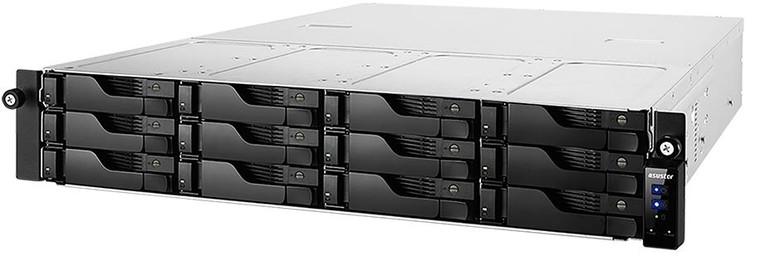 AS6512RD+Rail, 12 Bay NAS, Intel ATOM C3538 Quad-Core, 8GB DDR4, GbE x 2, 2.5 GbE x 2, PCIe Gen3 (by 8 x1 - 4 link), USB 3.2 Gen