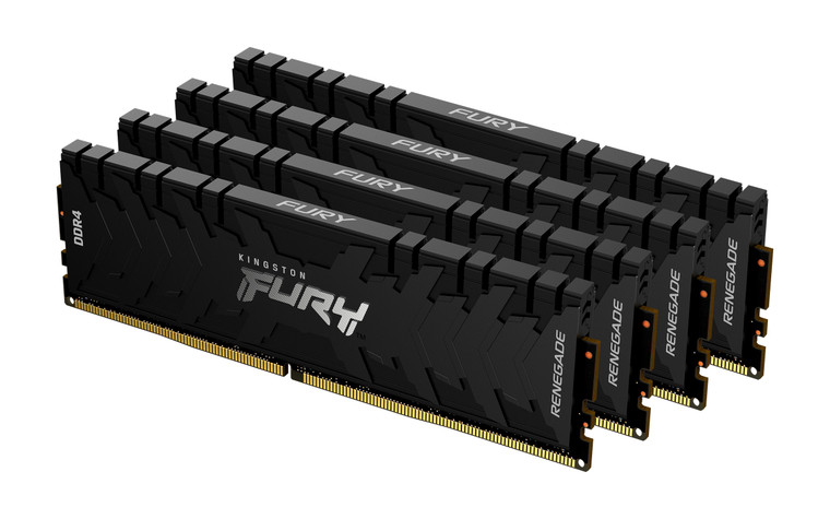 KF432C16RB12K4/64, 64GB 3200MT/s DDR4 CL16 DIMM (Kit of 4) 1Gx8 FURY Renegade Black