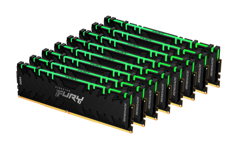 KF432C16RB2AK8/256, 256GB 3200MT/s DDR4 CL16 DIMM (Kit of 8) FURY Renegade RGB