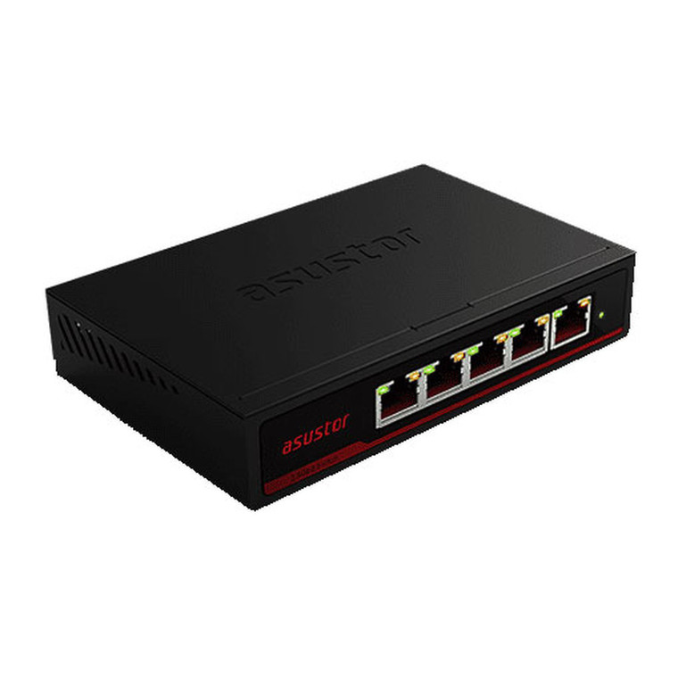ASW205T, 5-port 2.5GBase-T Unmanaged SwitchWith Adaper x1, Power Plug x4 (Type A US, CN, JP, TW, Type C EU, IN, BR, KOR, RU, Typ