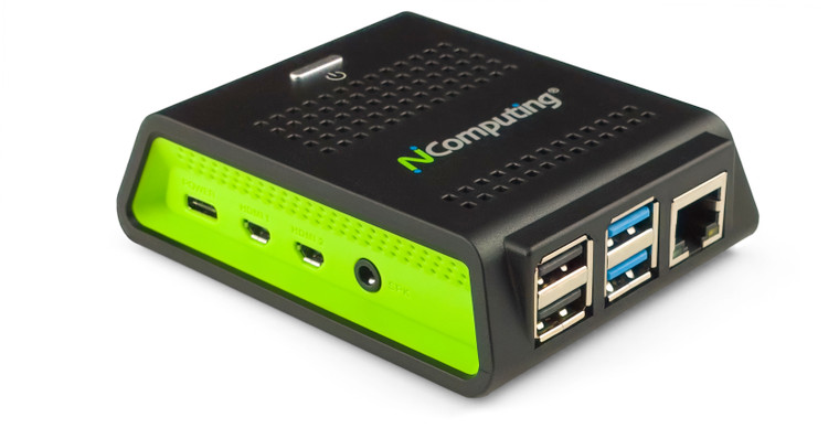 RX420-RDP (Pi4B+, 1.5GHz, 2GB, 16GB SD) with pre-bundled vSpace connection perpetual (10 year) license. Works with vSpace Pro En