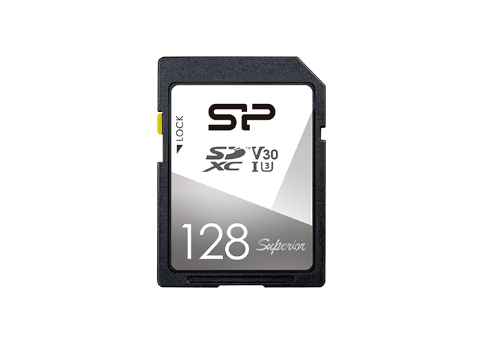 SP128GBSDXCV3V10, 128GB SDXC Superior V30 UHS-1 R/W up to 100/80 MB/s, UHS-1 (U1), 4K Ready