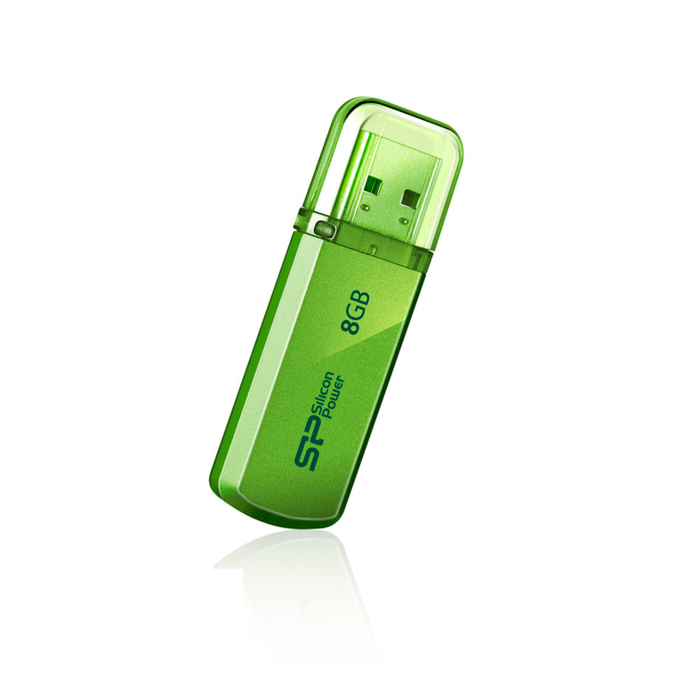 SP008GBUF2101V1N, 8GB USB 2.0 Helios 101 Green