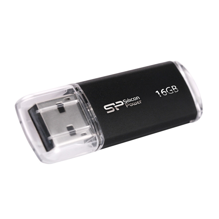 SP016GBUF2M01V1K, 16GB USB 2.0 Ultima II I-series Black