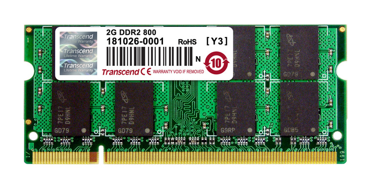TS256MSQ64V8U, 2GB DDR2 800 SO-DIMM 2Rx8