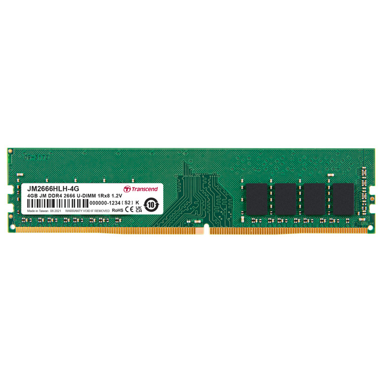 JM2666HLH-4G, 4GB JM DDR4 2666MHz U-DIMM 1Rx8 512Mx8 CL19 1.2V