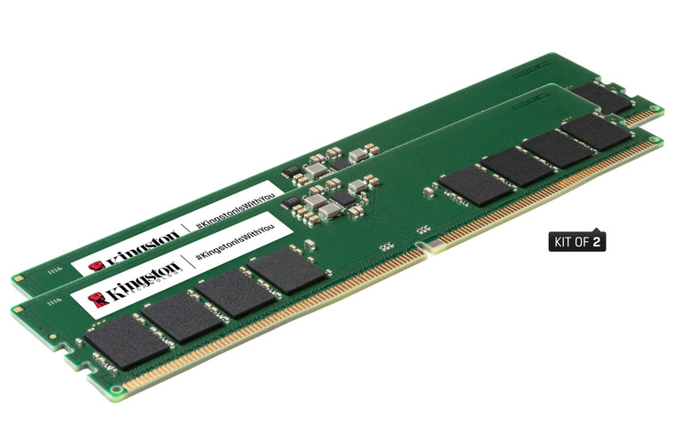 KVR52U42BS8K2-32, 32GB 5200MT/s DDR5 Non-ECC CL42 DIMM (Kit of 2) 1Rx8