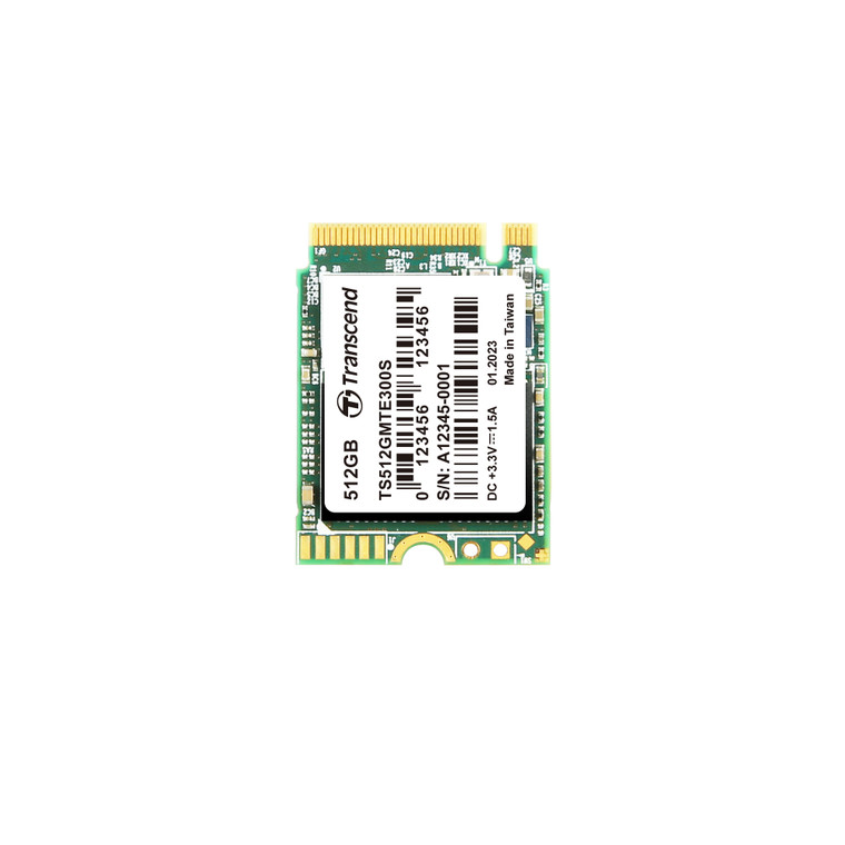 TS512GMTE300S, 512GB, M.2 2230, PCIe Gen3x4, NVMe, 3D TLC, DRAM-less