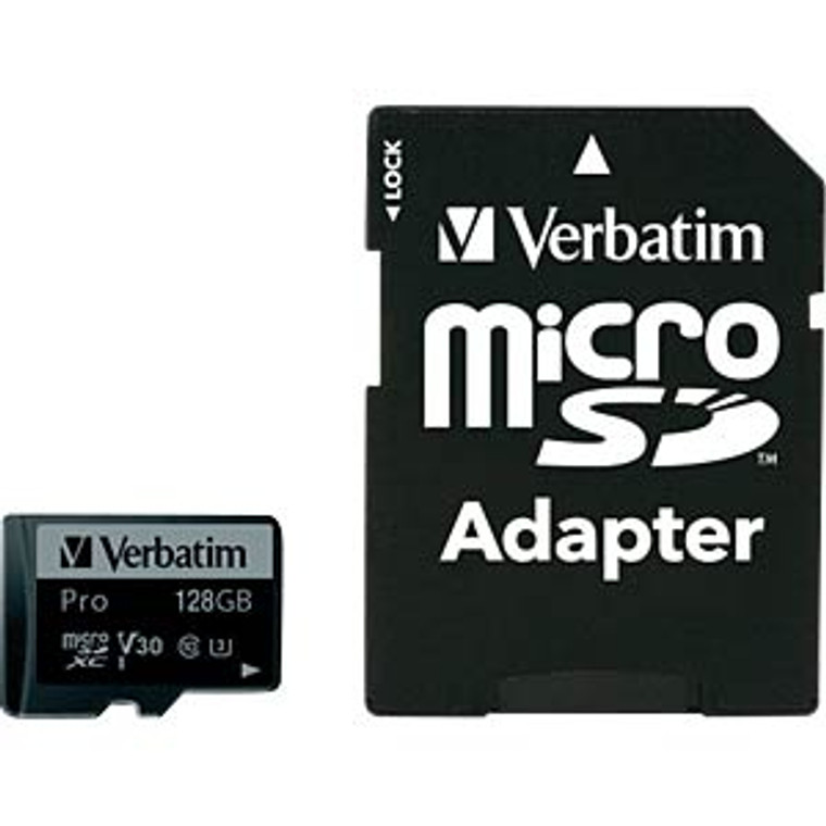 47044, 128GB MICRO SDXC CARD PRO UHS-3 CLASS 10 INCL ADAPTER