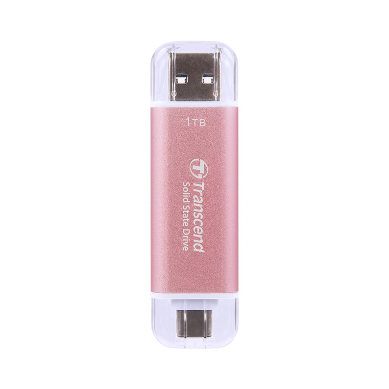 TS1TESD310P, 1TB, USB External SSD, ESD310P, USB 10Gbps, Type C/A, Pink