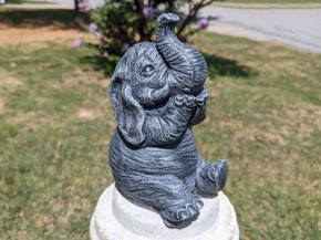 Laughing Baby Elephant Statue