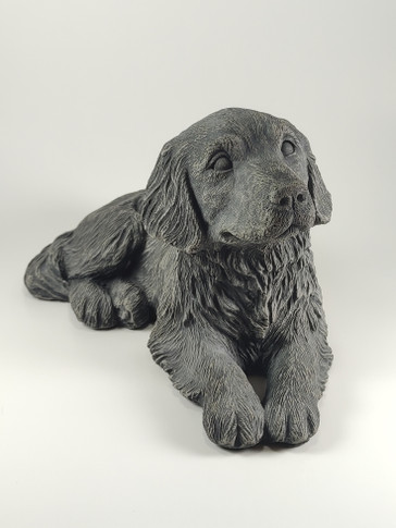 Laying Puppy Dog Concrete Statue