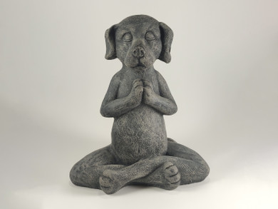 Meditating Dog Concrete Statue