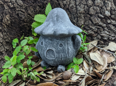 Cute Wood Sprite Mushroom Statue - Confused Little Mushroom Man