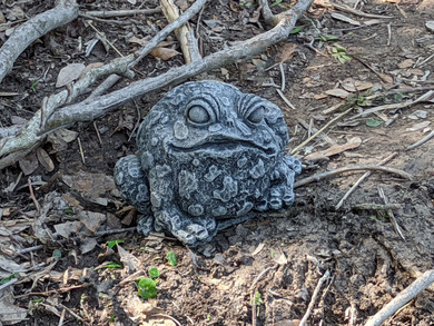 Ugly Chubby Toad Concrete Statue