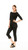 Long Sleeve Knit Tee Boatneck in black, with Capri Pant in black