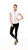 Knit Legging in black, with Cap Sleeve Shirt in white