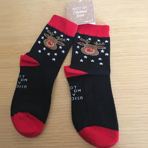 Kids Socks: I got here on my Reindeer
